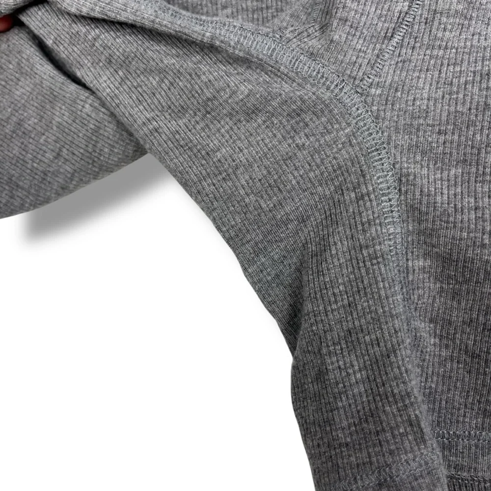 Skims Cotton Ribbed Knit Boxer Short Small Grey Sleepwear Shapewear Lounge Luxe